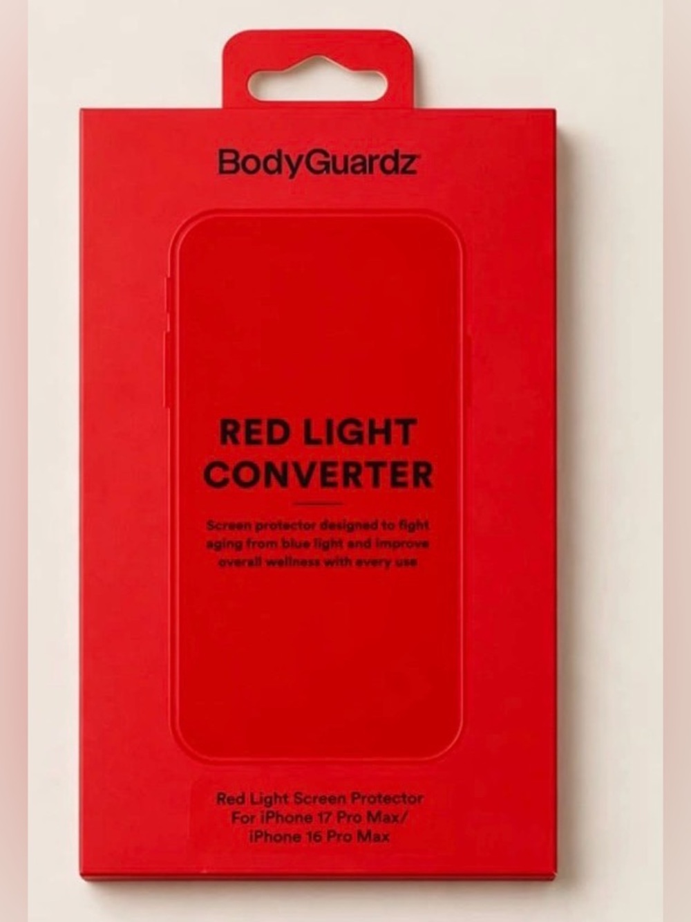 BodyGuardz Red Light Screen Protector Iphone 17 Pro Max & Iphone 16 Pro Max